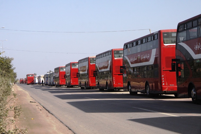 النقل تخصص 3500 حافلة وشاحنة لنقل زائري الاربعينية تجاه كربلاء وبالعكس
